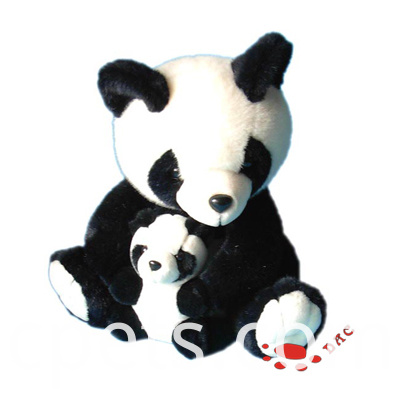 conjunto de panda mami y bebé de peluche plush panda mami and baby set